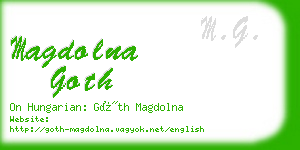 magdolna goth business card